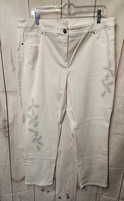 Chico's Women's Size 3 = US 16 White Pants