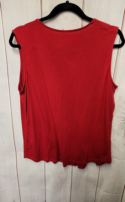Croft & Barrow Women's Size L Red Sleeveless Top