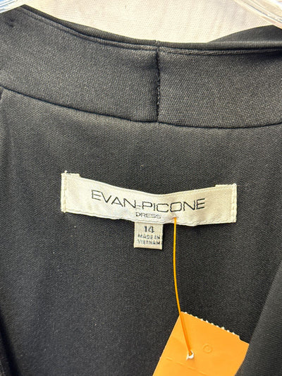 NWT Evan Picone Women's Size 14 Black Dress
