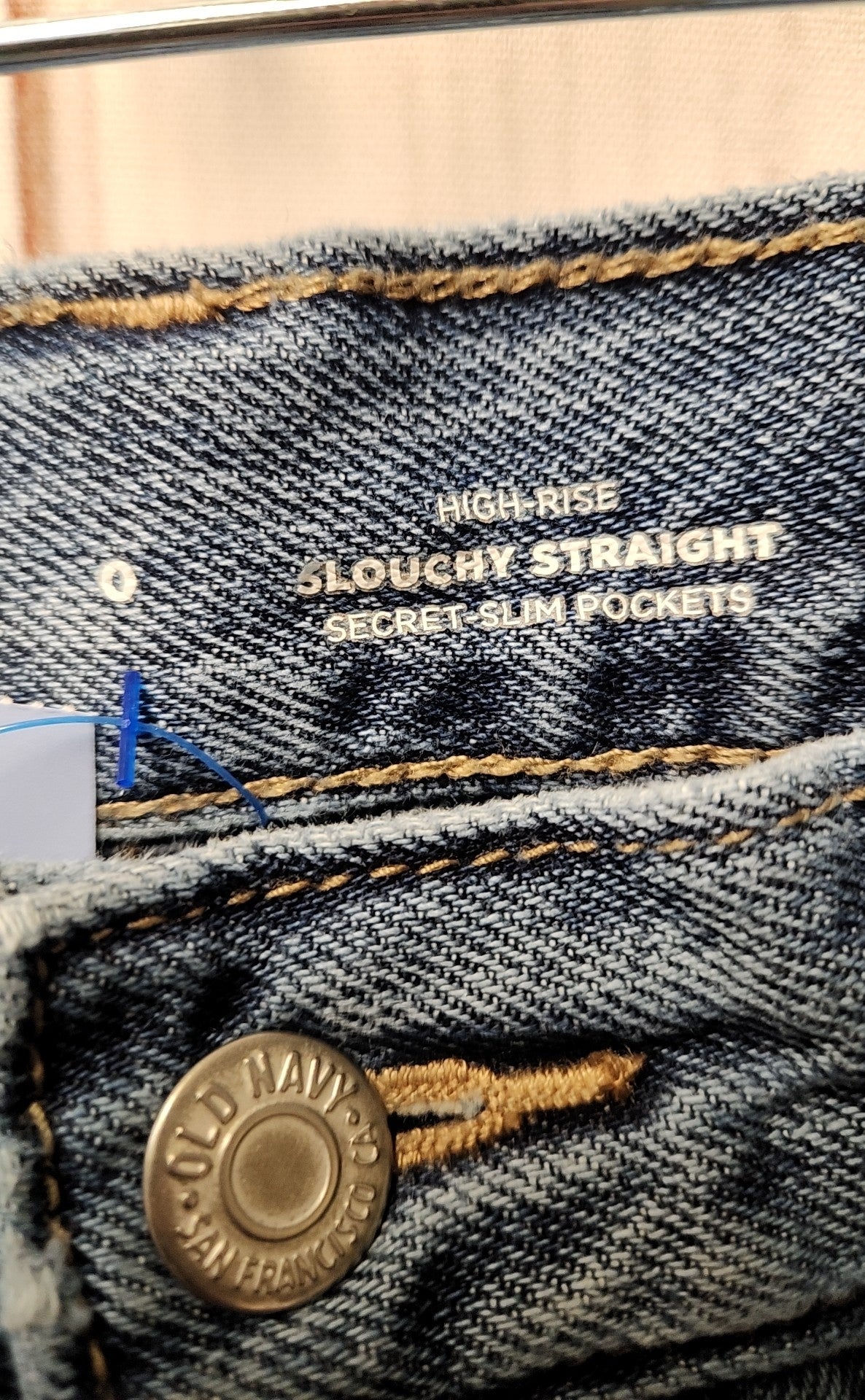 Old Navy Women's Size 25 (0) Blue Jeans High Rise Slouchy Straight