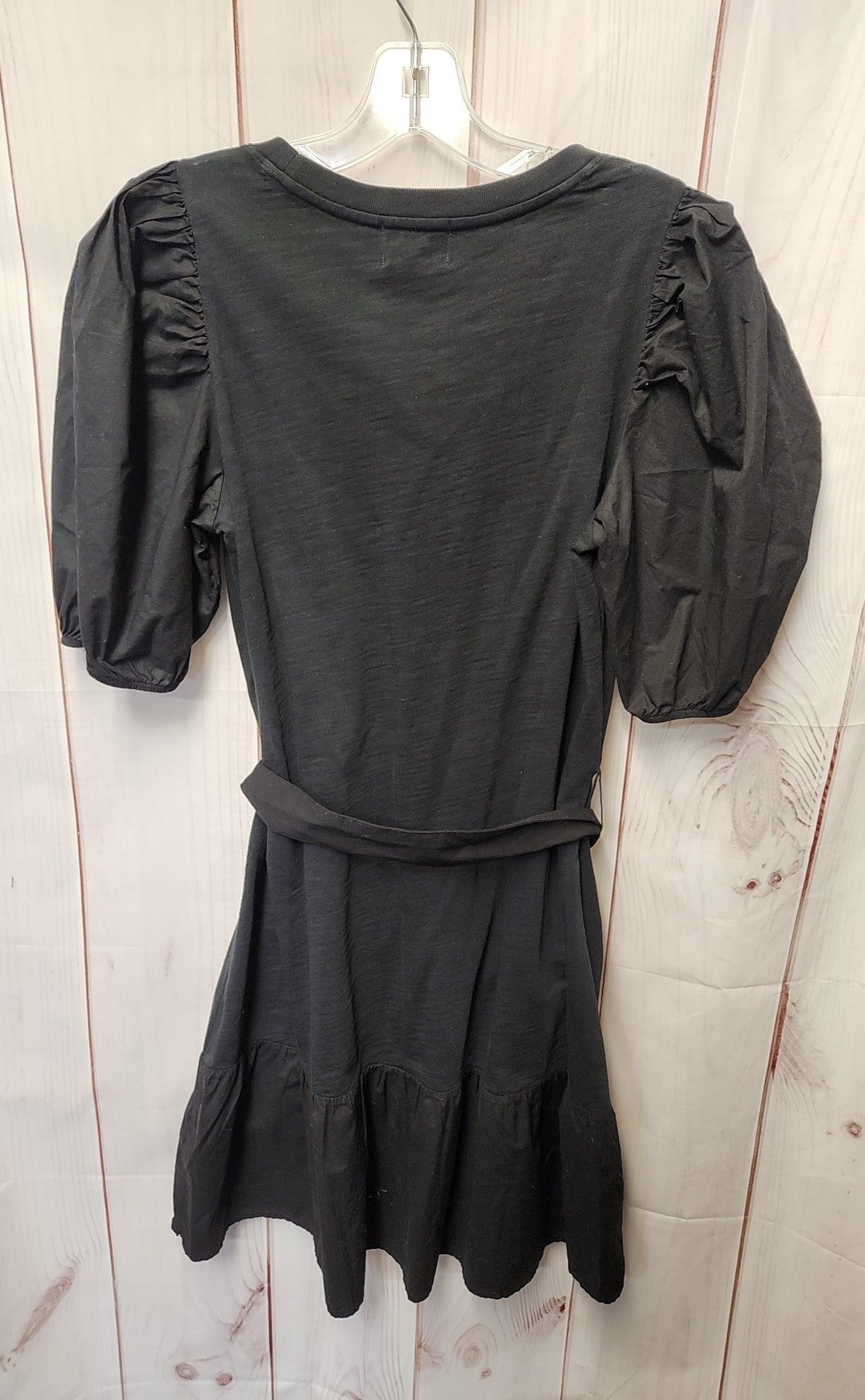 Nation LTD Women's Size M Black Dress Evangeline Belted Puff Sleeve