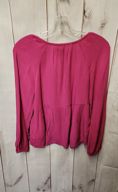 Old Navy Women's Size M Pink Long Sleeve Top