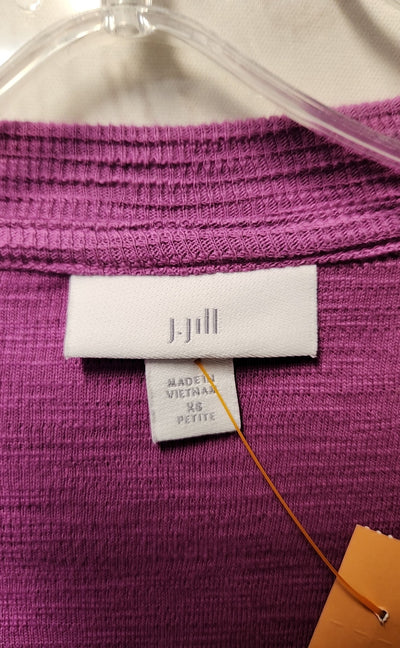 J Jill Women's Size XS Petite Purple 3/4 Sleeve Top
