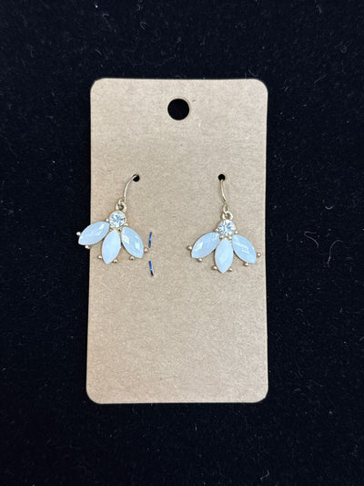 White Rhinestone Earrings