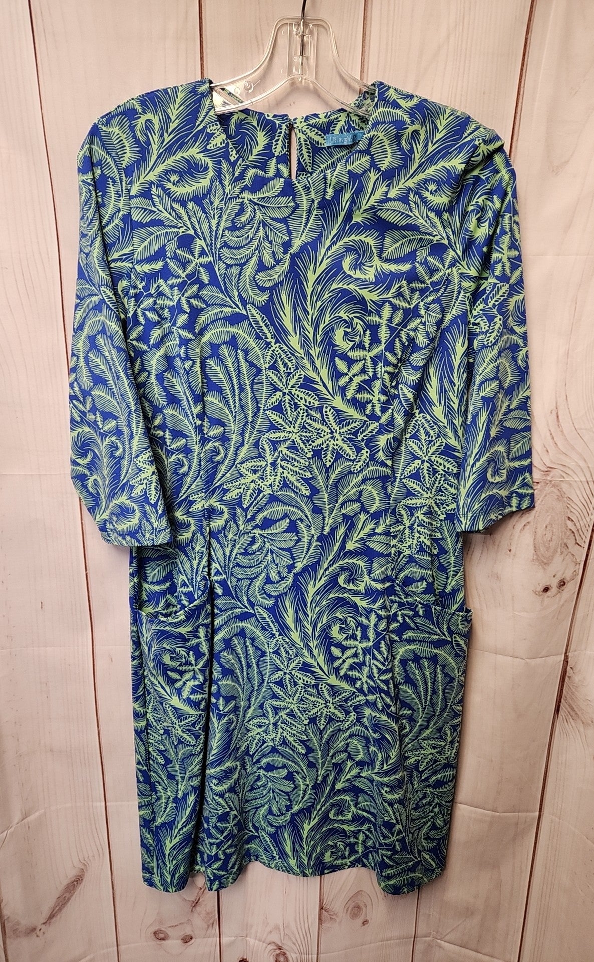 J McLaughlin Women's Size M Blue Floral Dress