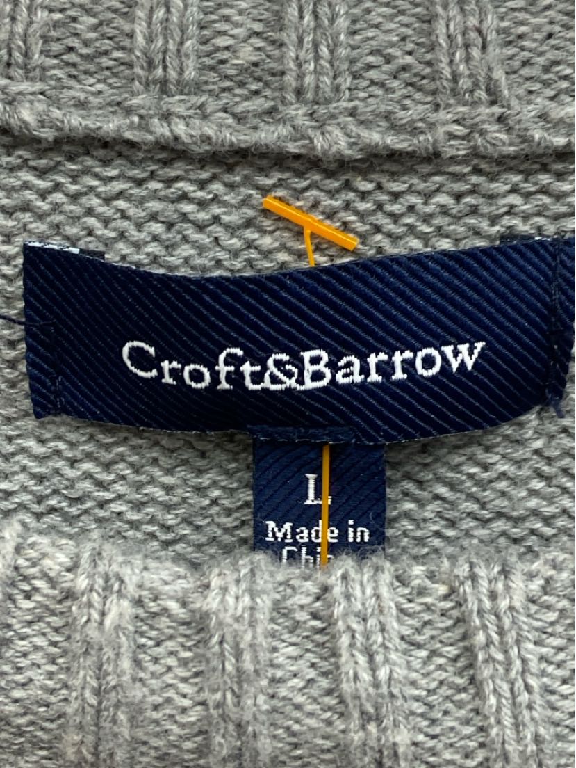 Croft & Barrow Men's Size L Gray Sweater