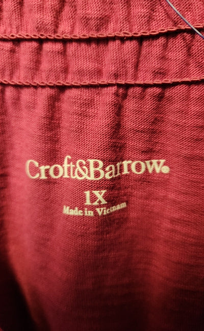 Croft & Barrow Women's Size 1X Pink Sleeveless Top