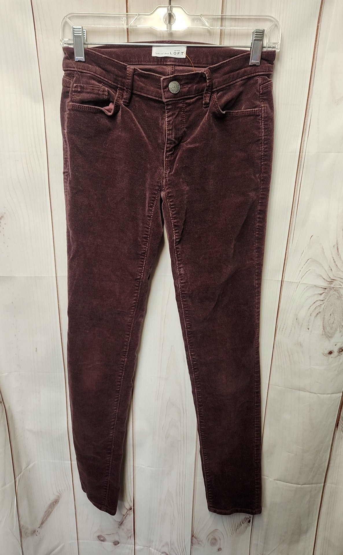 Loft Women's Size 00 Purple Corduroy Pants Modern Skinny