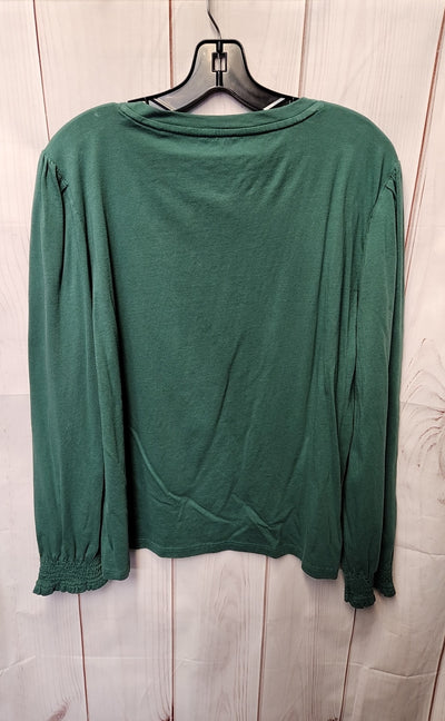 Talbots Women's Size XL Green Long Sleeve Top