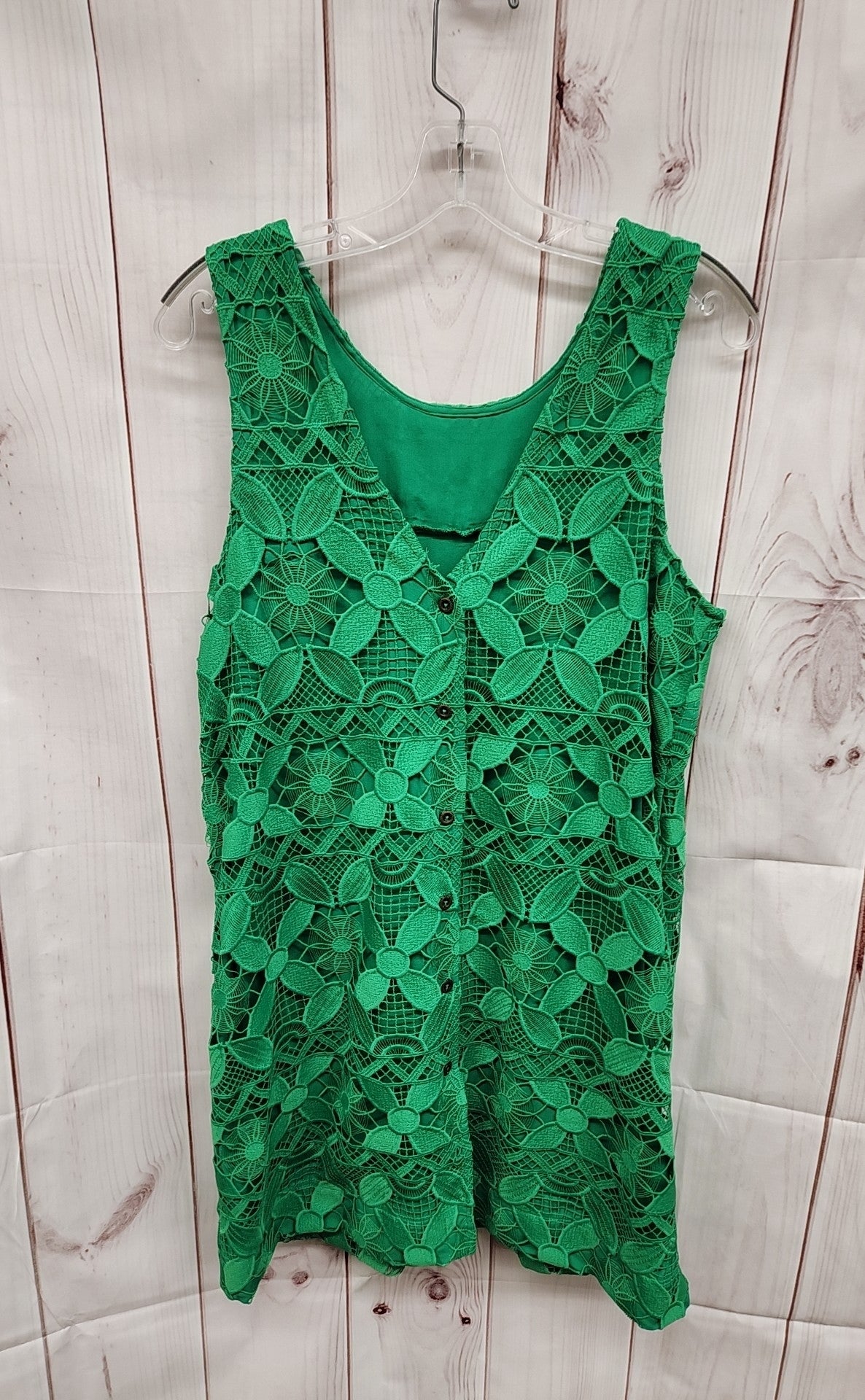 Anthropologie Women's Size M Green Floral Dress