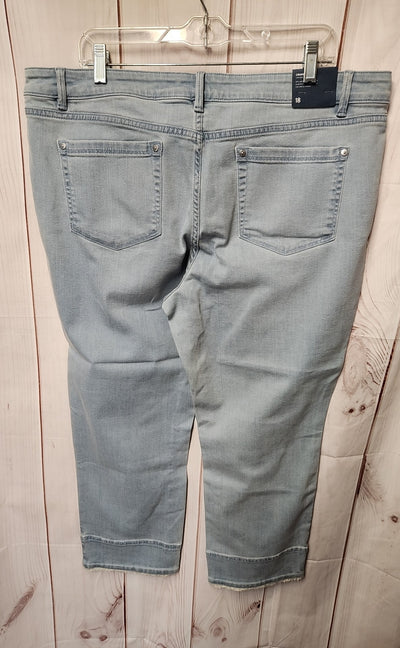 NWT J Jill Women's Size 34 (18/1X) Blue Jeans Authentic Fit Cropped