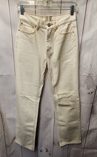 Bdg Women's Size 25 (0) White Jeans Loose Straight