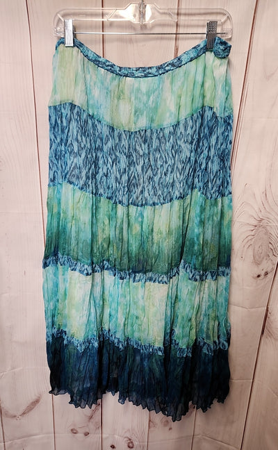 Chico's Women's Size 3 = US XL Blue & Green Skirt