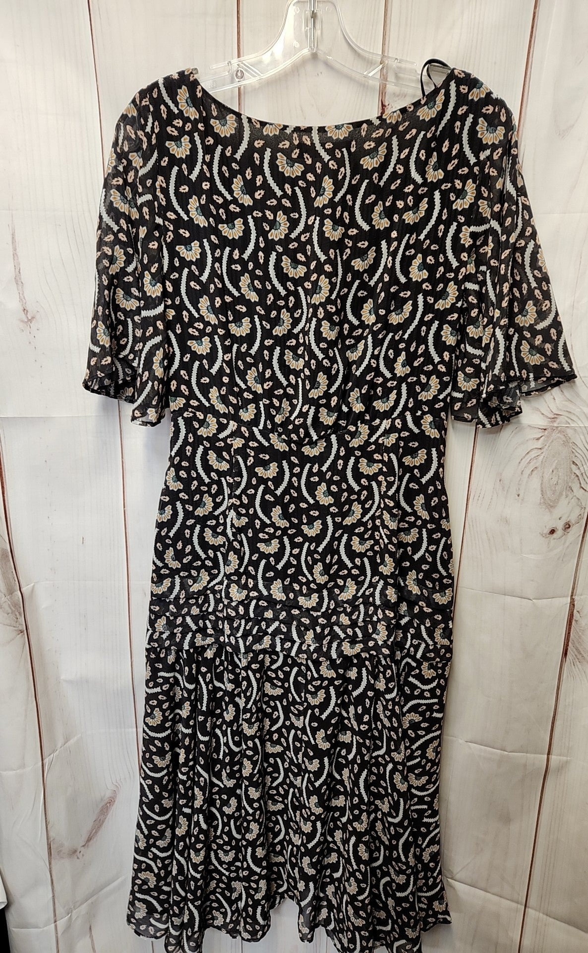 Stevie May Women's Size L Black Floral Dress