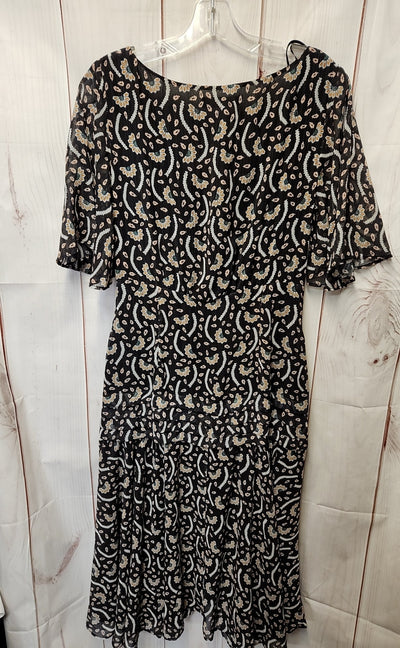 Stevie May Women's Size L Black Floral Dress