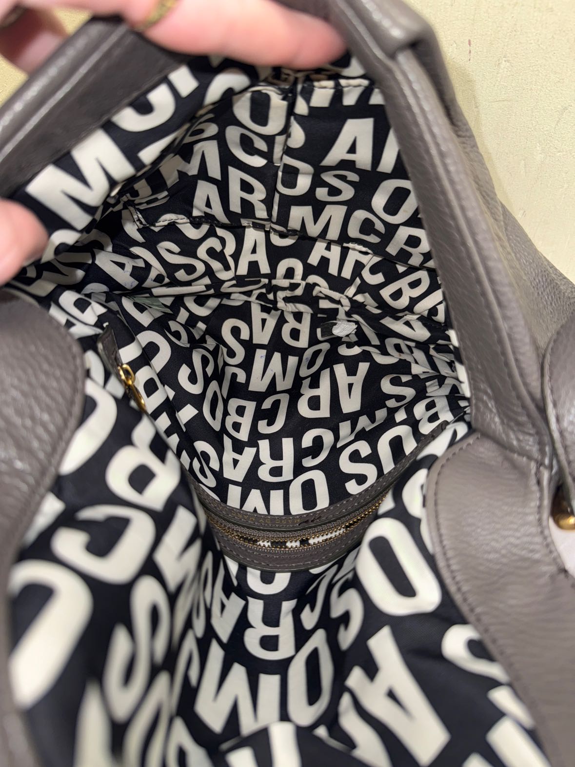 Marc by Marc Jacobs Gray Leather Purse Bag