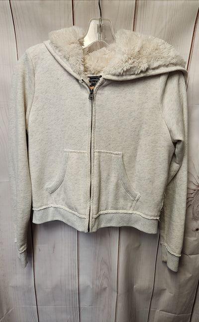 Abercrombie & Fitch Women's Size XS White Full Zip Hooded Sweatshirt