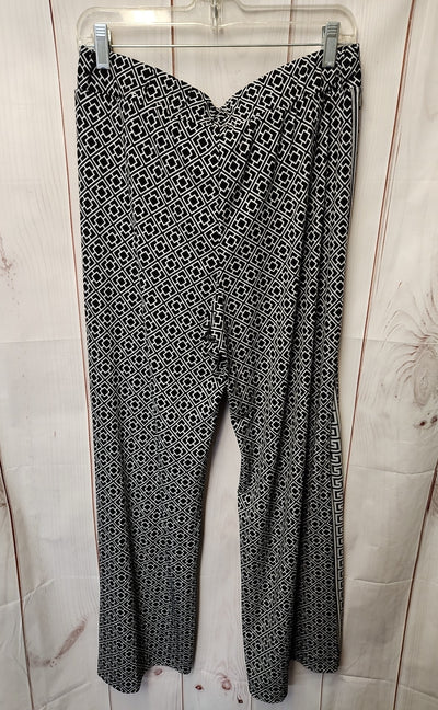 White House Black Market Women's Size M White & Black Pants The Wide Leg