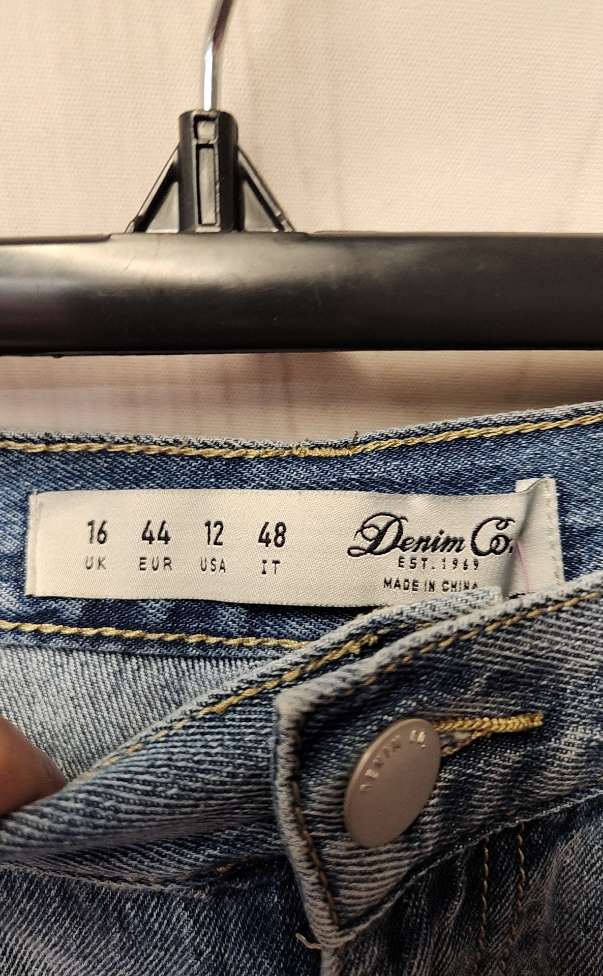 NWT Denim & Co Women's Size 12 Blue Shorts High Waist