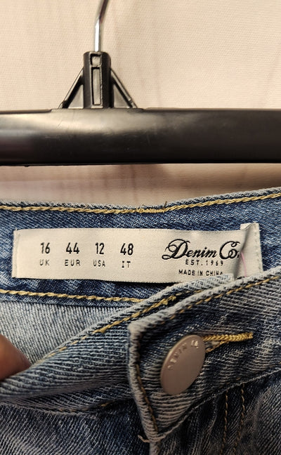 NWT Denim & Co Women's Size 12 Blue Shorts High Waist