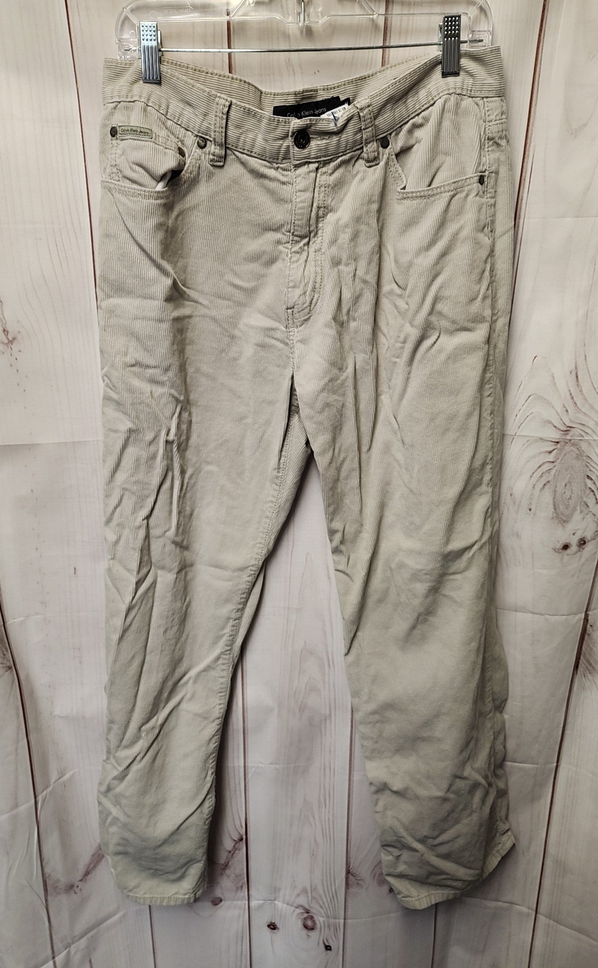 Calvin Klein Men's Size 34 Beige Corduroy Pants Straight Leg