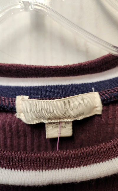 Ultra Flirt Women's Size L Maroon Short Sleeve Top