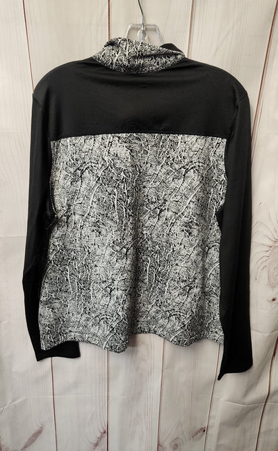 Avia Women's Size XL White & Black Long Sleeve Top