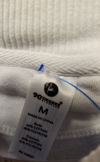 90 Degree Women's Size M White Sweatshirt