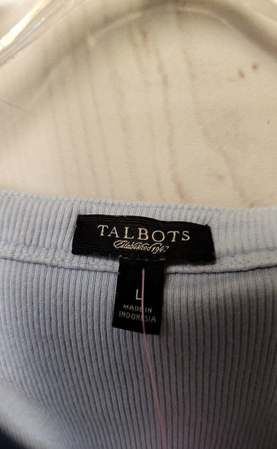 Talbots Women's Size M Blue Short Sleeve Top