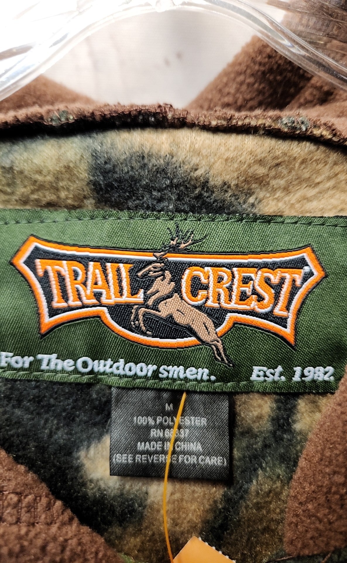 Trail Crest Men's Size M Brown Camoflauge Jacket