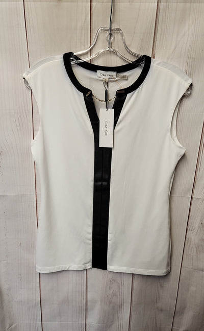 NWT Calvin Klein Women's Size XS White Sleeveless Top