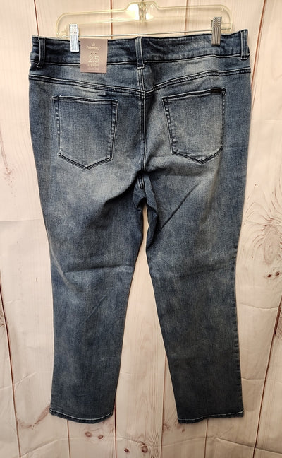 NWT Chico's Women's Size 2.5 = US 14 Blue Jeans So Slimming Slim Leg