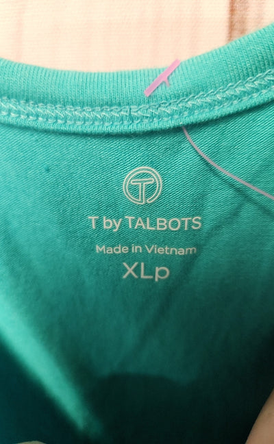 Talbots Women's Size XL Petite Teal Short Sleeve Top