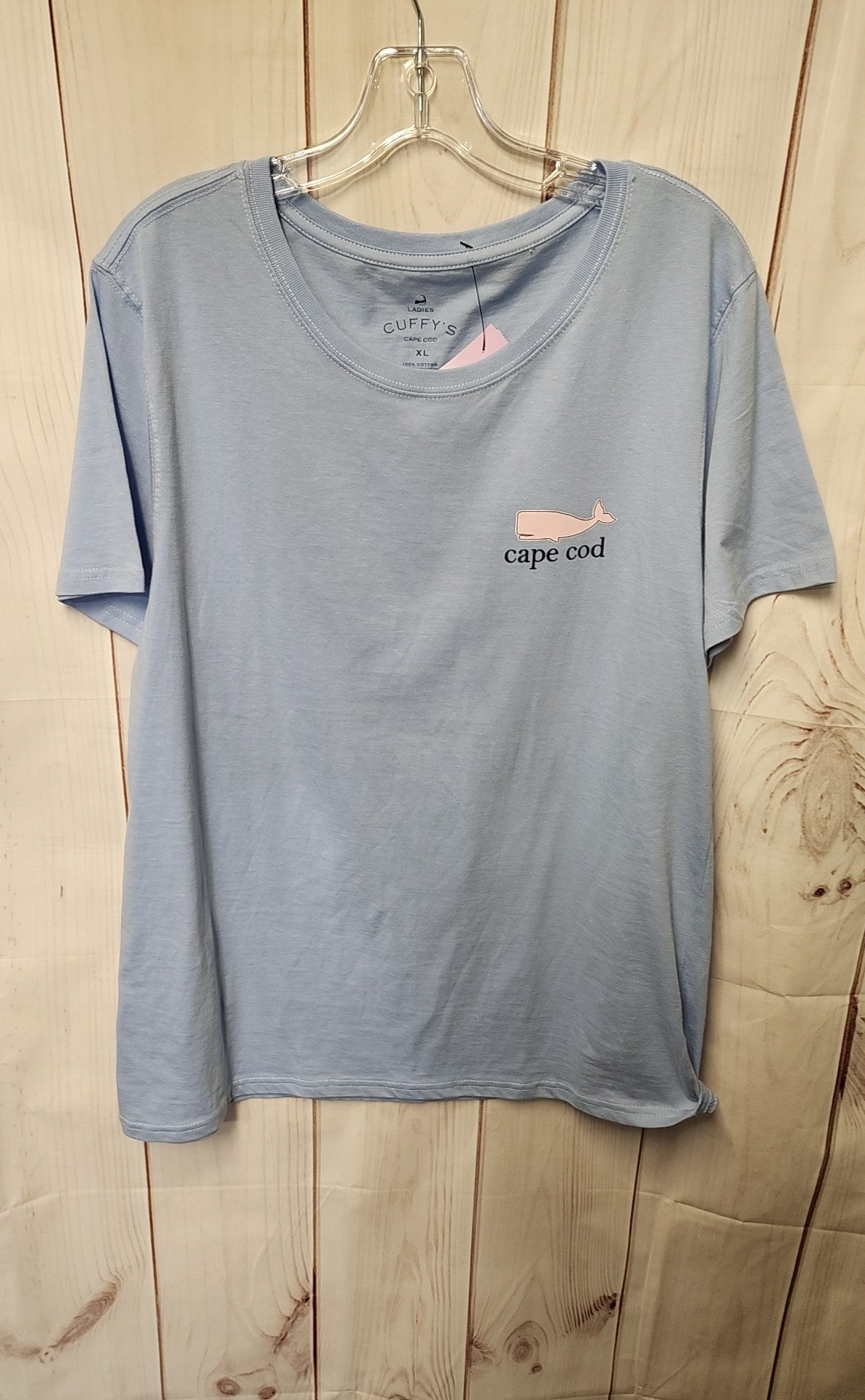 Cuffy's Women's Size XL Blue Short Sleeve Top