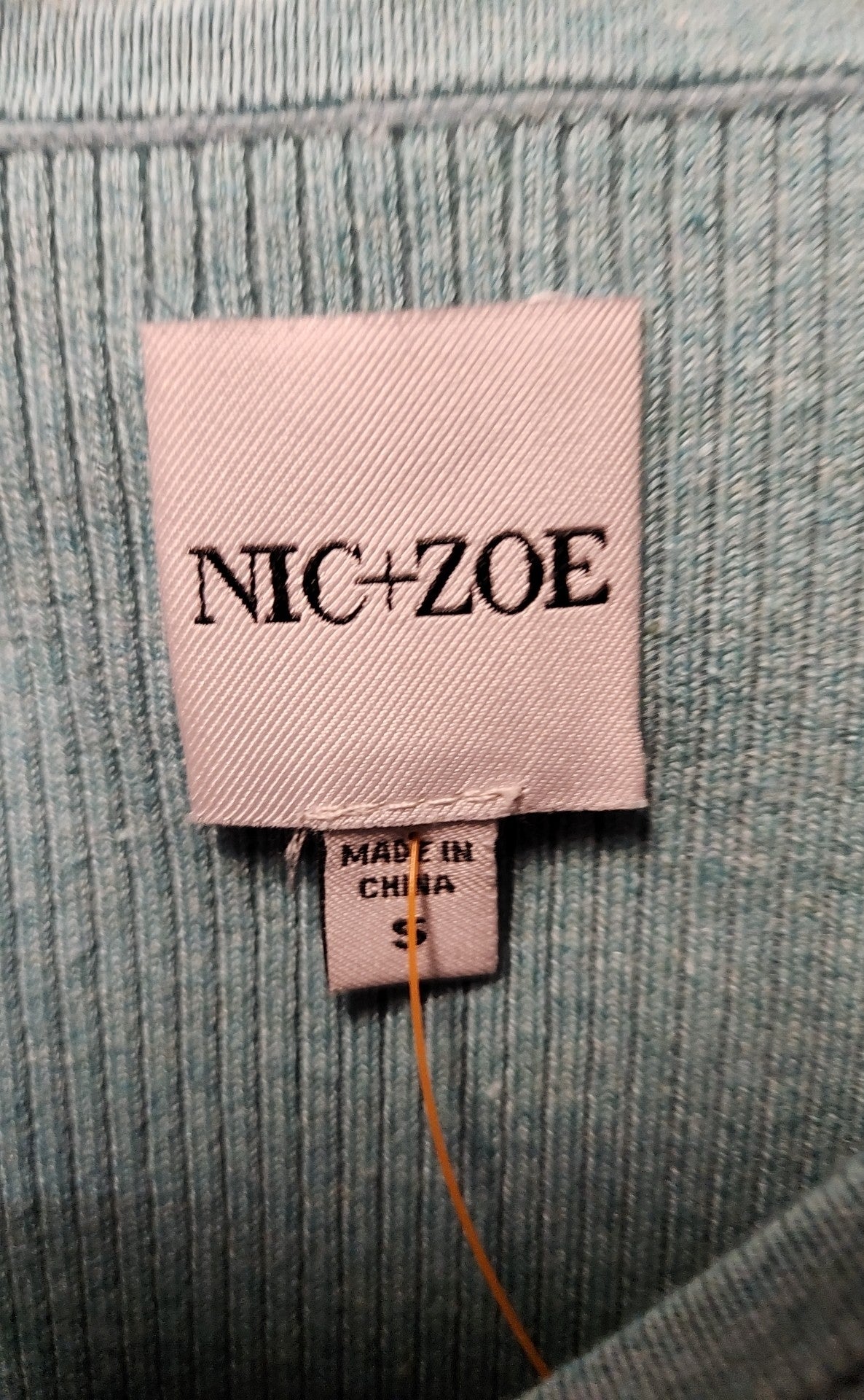 Nic & Zoe Women's Size S Light Blue Long Sleeve Top