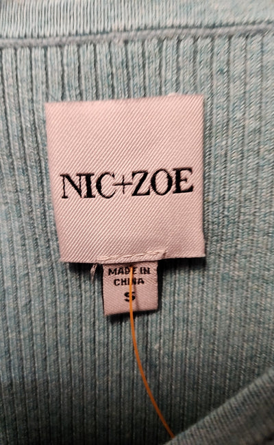 Nic & Zoe Women's Size S Light Blue Long Sleeve Top