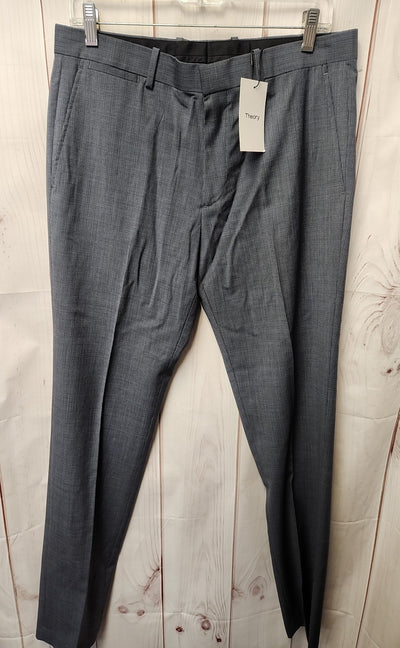 NWT Theory Men's Size 32 Blue Multi Tropical Houndstooth Pants