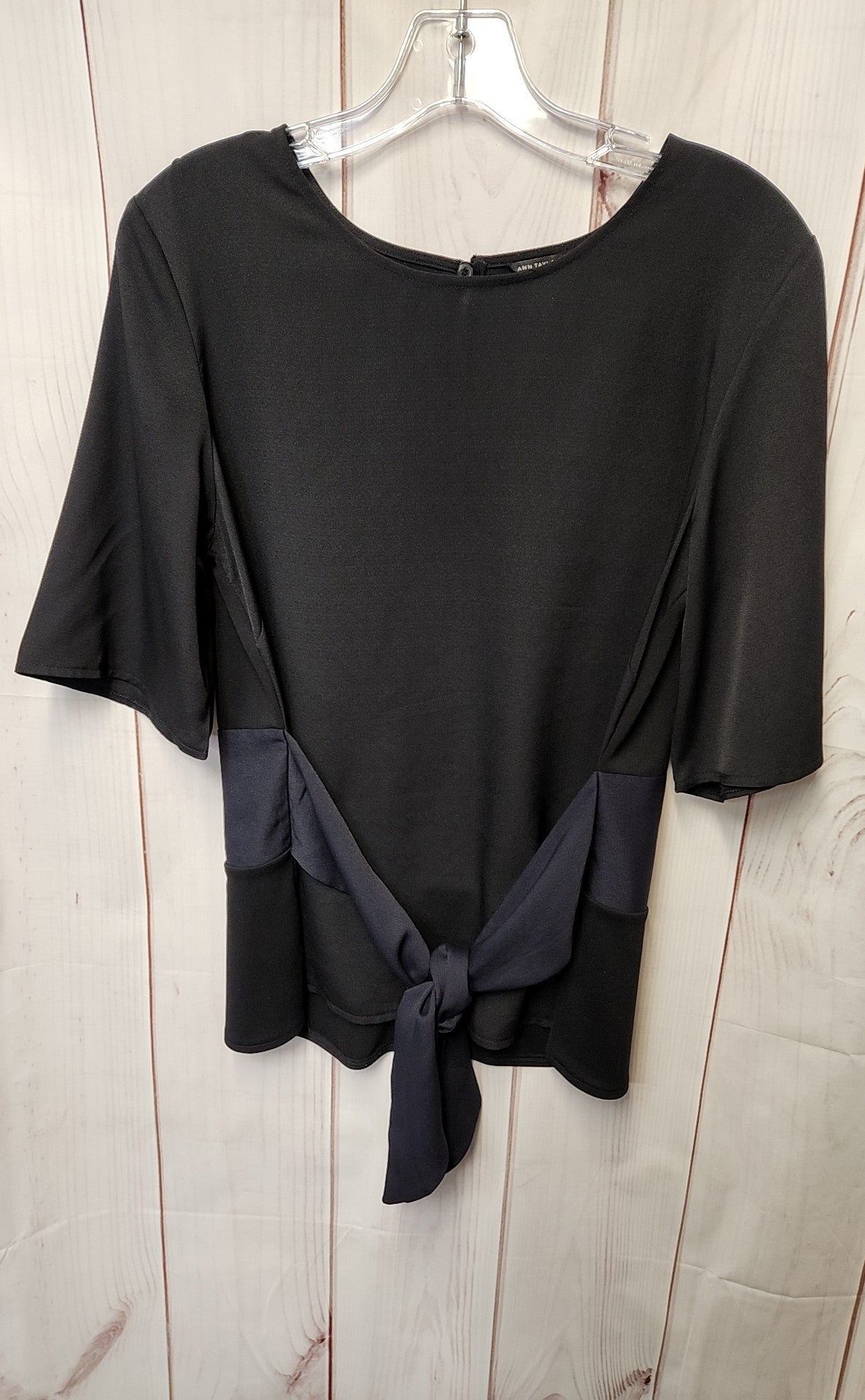 Ann Taylor Women's Size M Black Short Sleeve Top