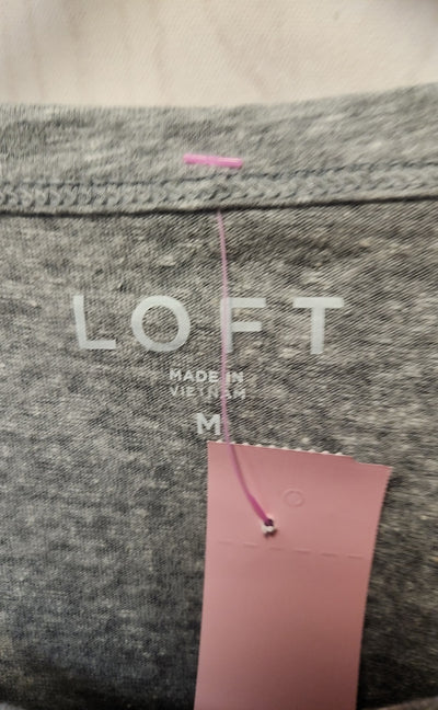 Loft Women's Size M Gray Short Sleeve Top