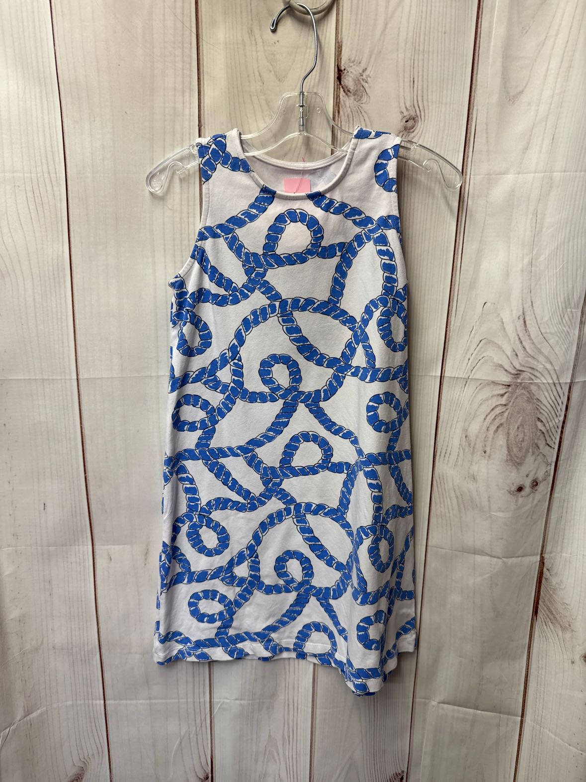 Mahi Gold Girl's Size 10 White & Blue Dress