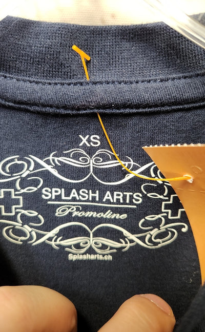 Splash Arts Switzerland Women's Size XS Navy Short Sleeve Top