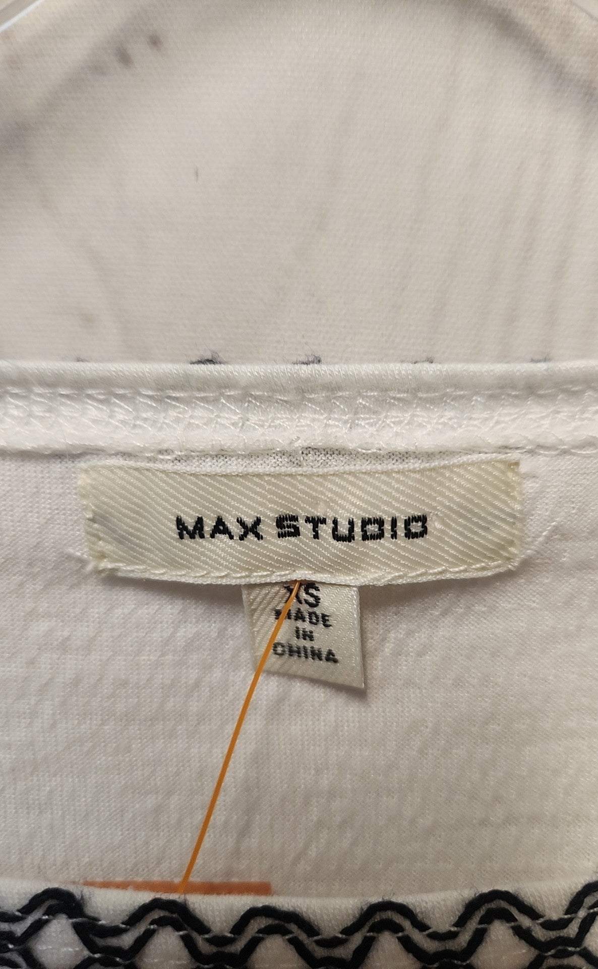 Max Studio Women's Size XS White Short Sleeve Top