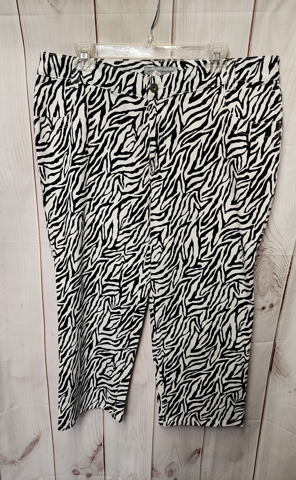 Chico's Women's Size 3 = US 16 White & Black Pants