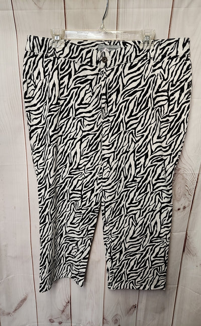 Chico's Women's Size 3 = US 16 White & Black Pants