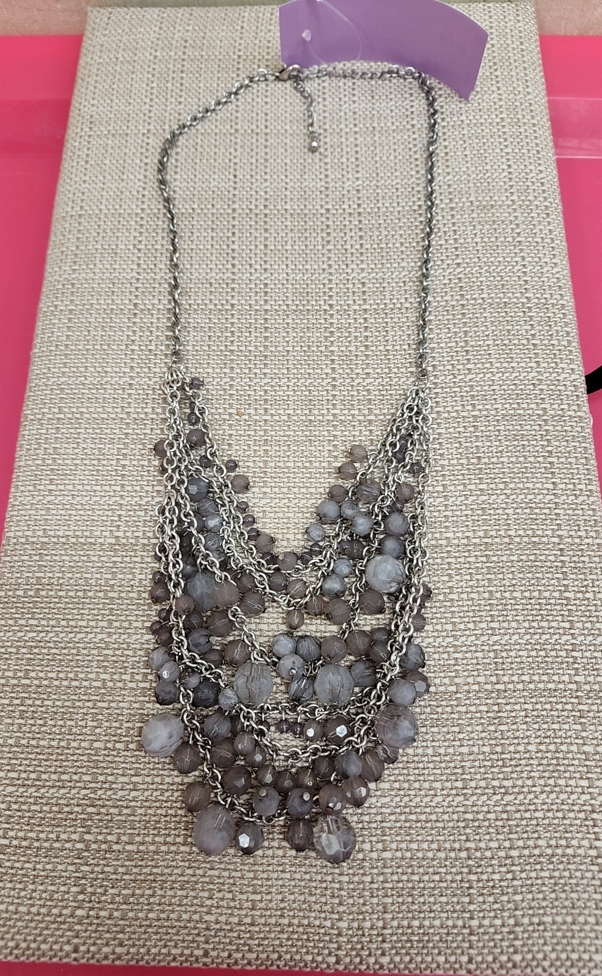 Silver Beaded Necklace