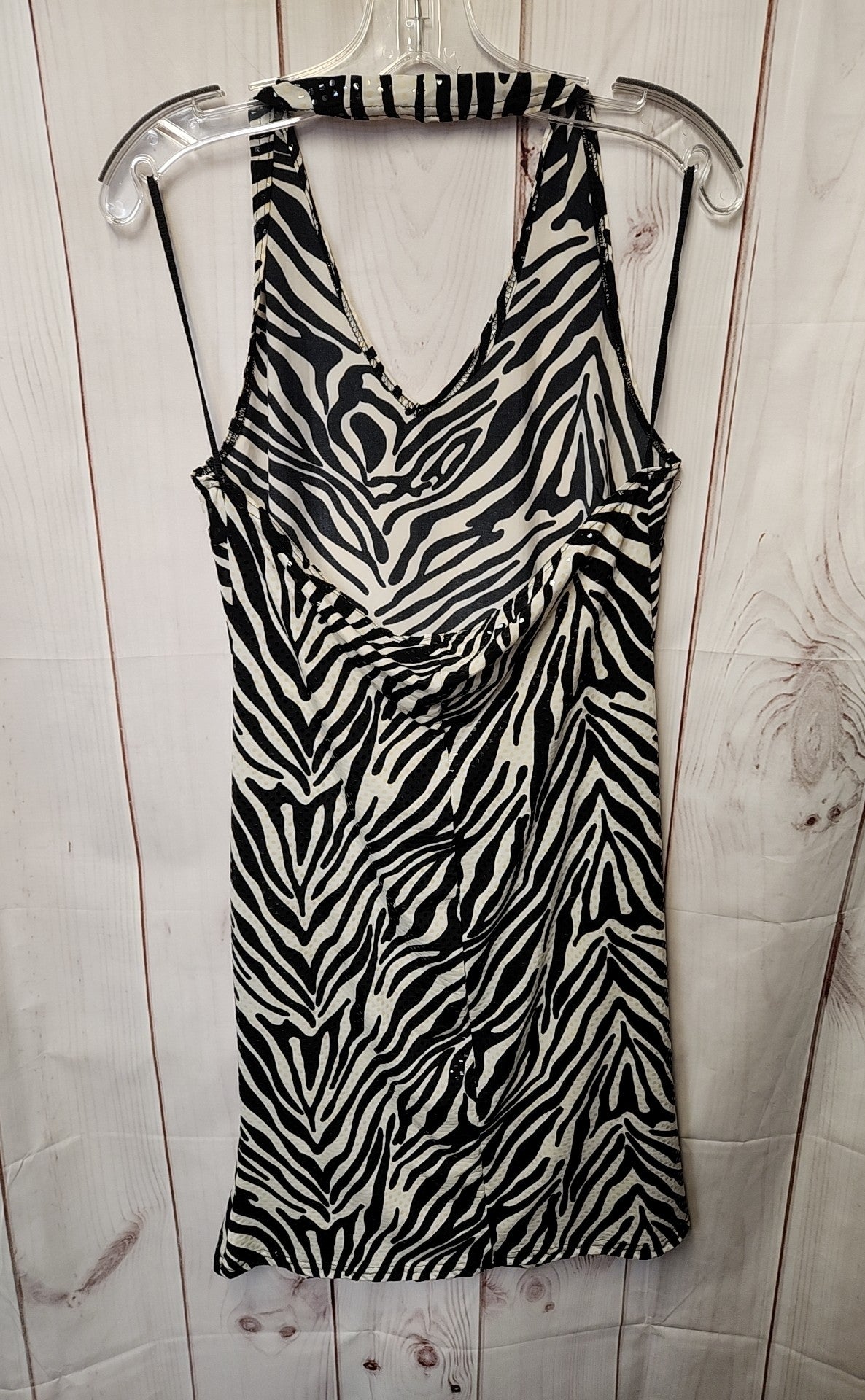 Ninety Women's Size L White & Black Dress