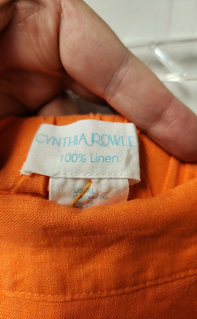 Cynthia Rowley Women's Size XL Orange Linen Skirt