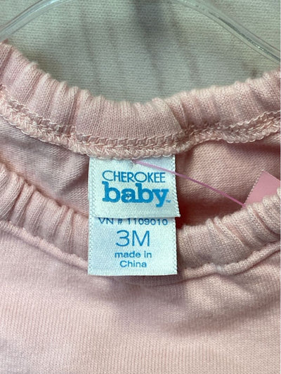 NWT Cherokee Girl's Size 3 Months Pink Shirt