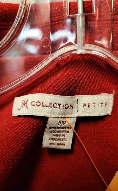 JM Collection Women's Size 10 Petite Red Jacket
