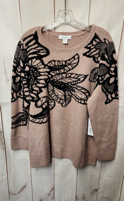 NWT Liz Claiborne Women's Size XL Pink Floral Sweater